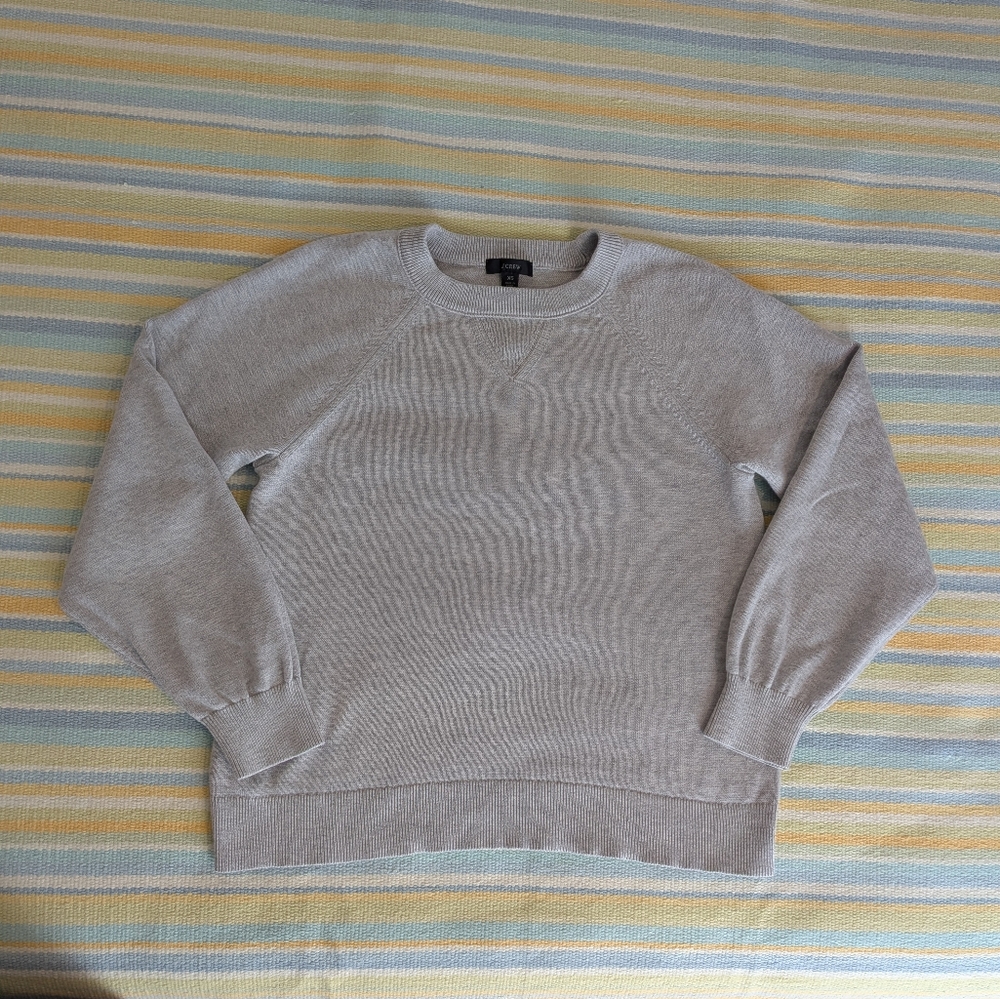 ⭐ J. Crew Gray Cashmere-blend Sweater XS